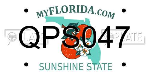 QPS047 Florida License Plate