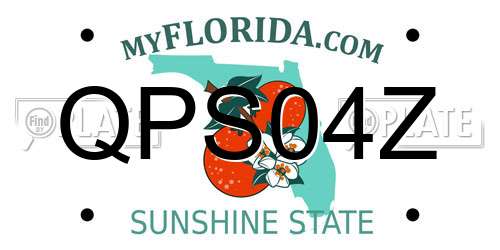 QPS04Z Florida License Plate