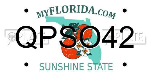 QPSO42 Florida License Plate