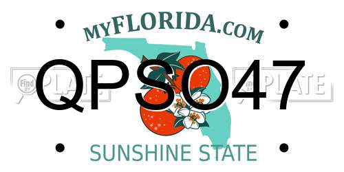 QPSO47 Florida License Plate