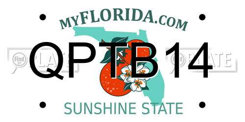 QPTB14 Florida License Plate
