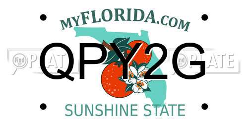 QPY2G Florida License Plate