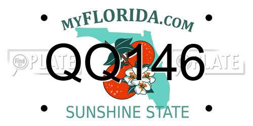QQ146 Florida License Plate