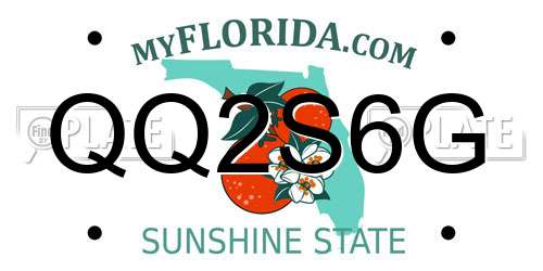 QQ2S6G Florida License Plate