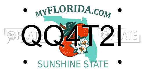QQ4T2I Florida License Plate