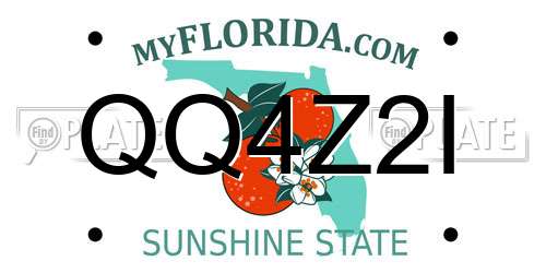 QQ4Z2I Florida License Plate
