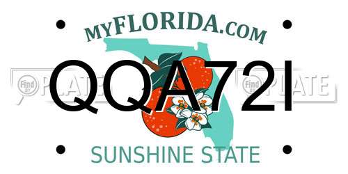 QQA72I Florida License Plate