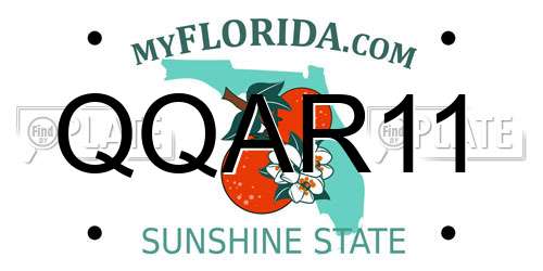 QQAR11 Florida License Plate
