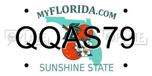 QQAS79 Florida License Plate