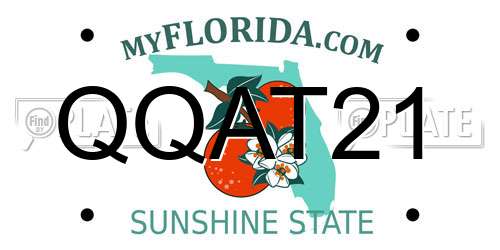 QQAT21 Florida License Plate
