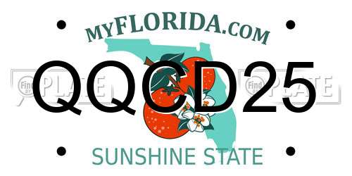 QQCD25 Florida License Plate