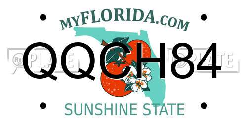 QQCH84 Florida License Plate