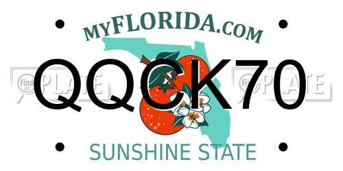 QQCK70 Florida License Plate