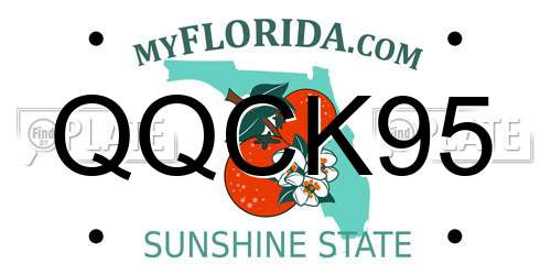 QQCK95 Florida License Plate