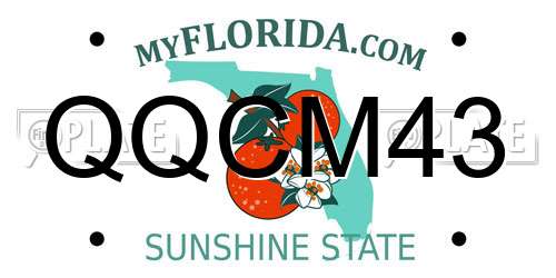 QQCM43 Florida License Plate