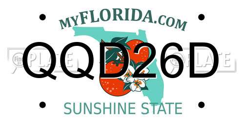 QQD26D Florida License Plate