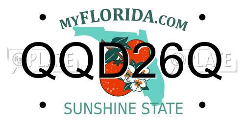 QQD26Q Florida License Plate