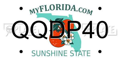 QQDP40 Florida License Plate