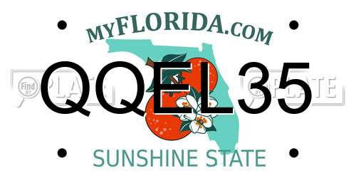 QQEL35 Florida License Plate