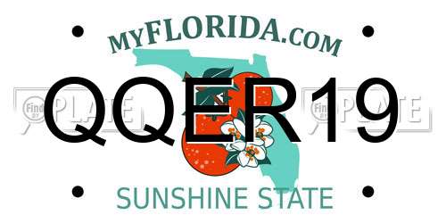 QQER19 Florida License Plate