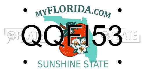 QQFI53 Florida License Plate