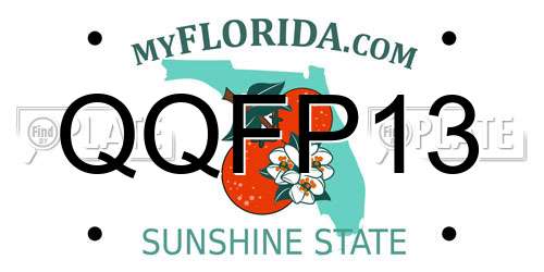 QQFP13 Florida License Plate