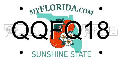 QQFQ18 Florida License Plate