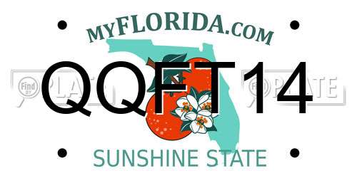 QQFT14 Florida License Plate