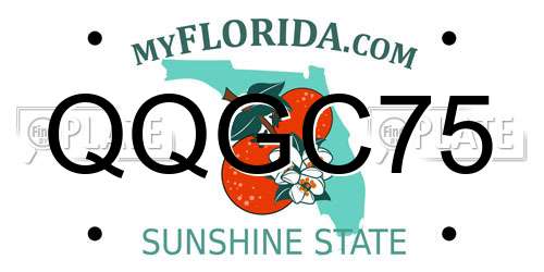 QQGC75 Florida License Plate
