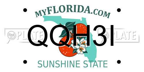 QQH3I Florida License Plate