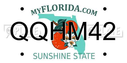QQHM42 Florida License Plate