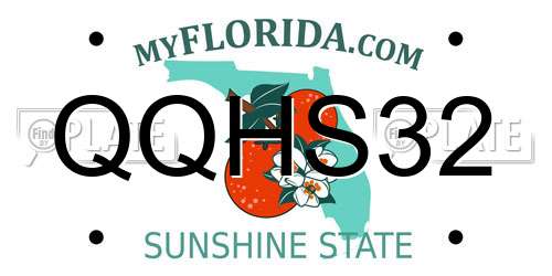 QQHS32 Florida License Plate