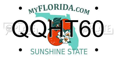 QQHT60 Florida License Plate