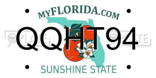 QQHT94 Florida License Plate