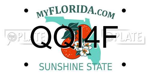 QQI4F Florida License Plate