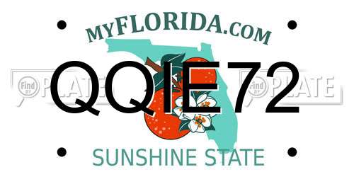 QQIE72 Florida License Plate