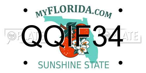 QQIF34 Florida License Plate