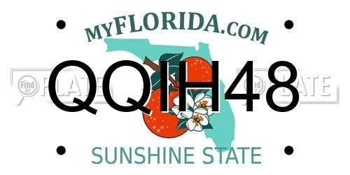 QQIH48 Florida License Plate