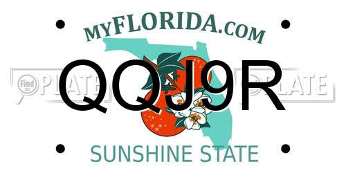 QQJ9R Florida License Plate