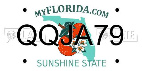 QQJA79 Florida License Plate