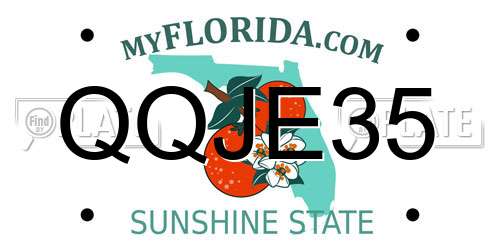 QQJE35 Florida License Plate
