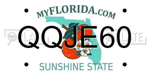 QQJE60 Florida License Plate