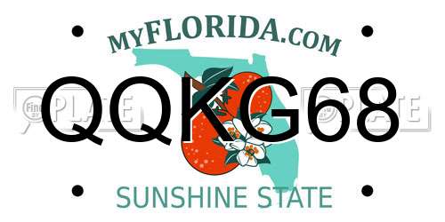 QQKG68 Florida License Plate