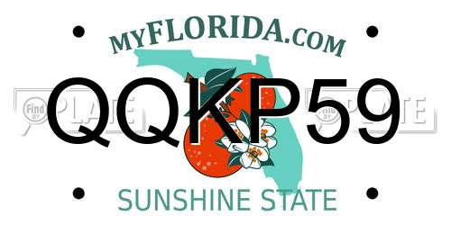 QQKP59 Florida License Plate