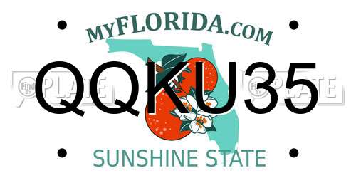 QQKU35 Florida License Plate
