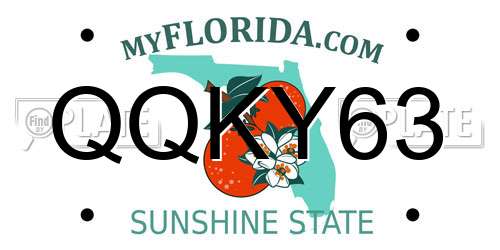 QQKY63 Florida License Plate