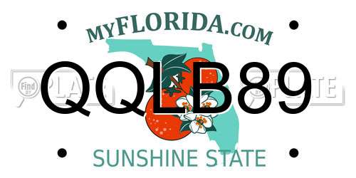 QQLB89 Florida License Plate