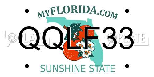 QQLF33 Florida License Plate