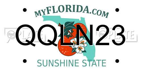 QQLN23 Florida License Plate