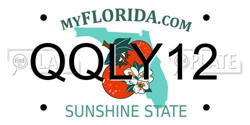 QQLY12 Florida License Plate